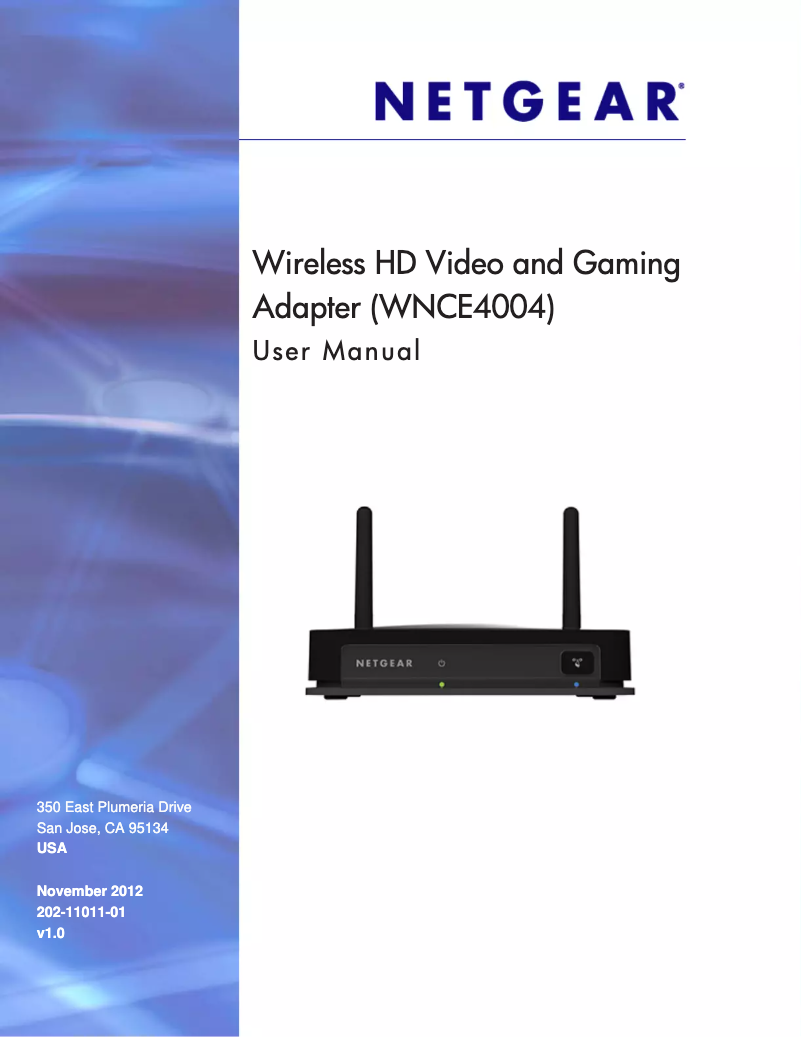 Page n°1 - Manuel utilisateur Netgear WNCE4004