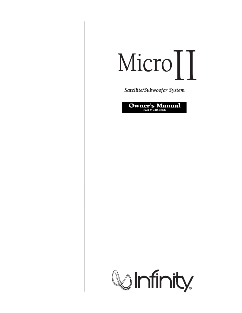 Image de la première page du manuel de l'appareil Micro II