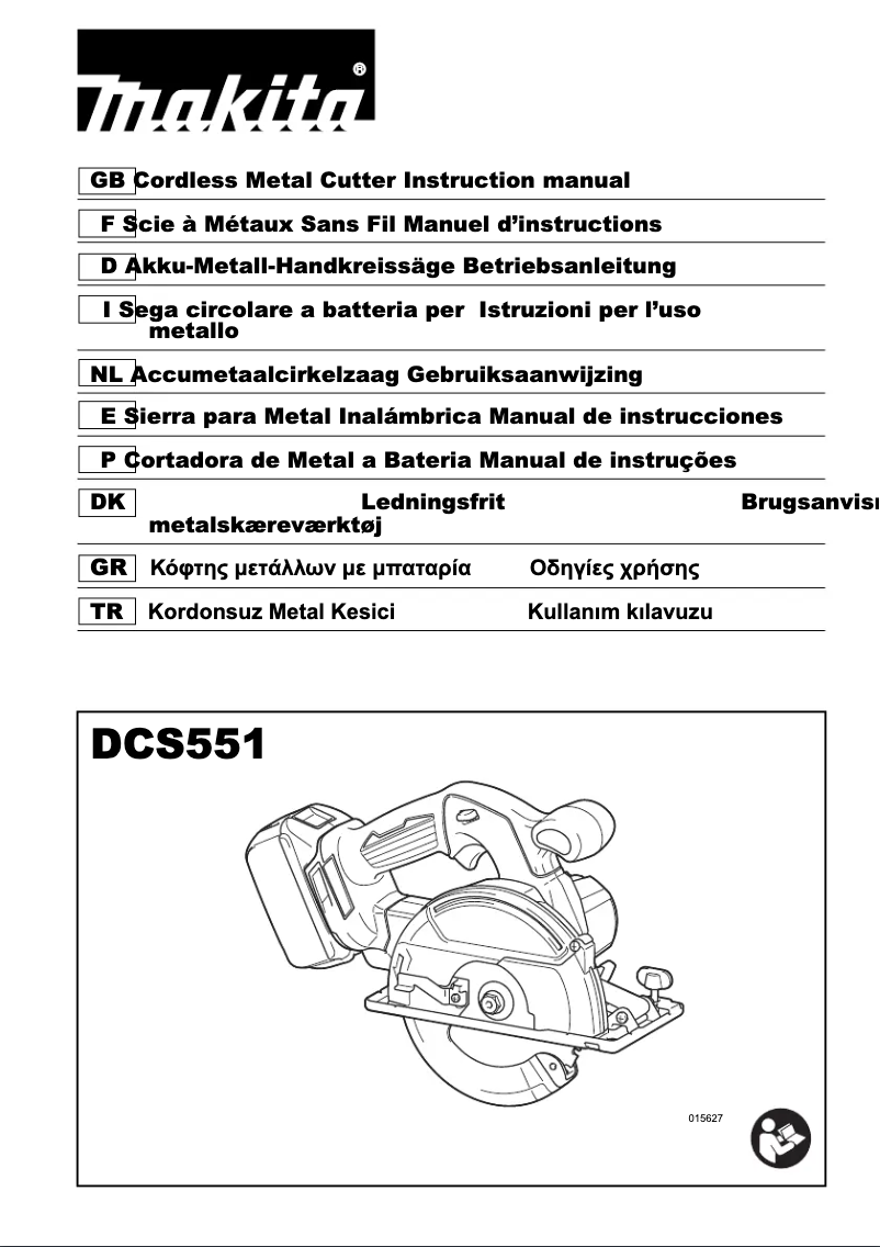 Page n°1 - Manuel utilisateur Makita DCS551