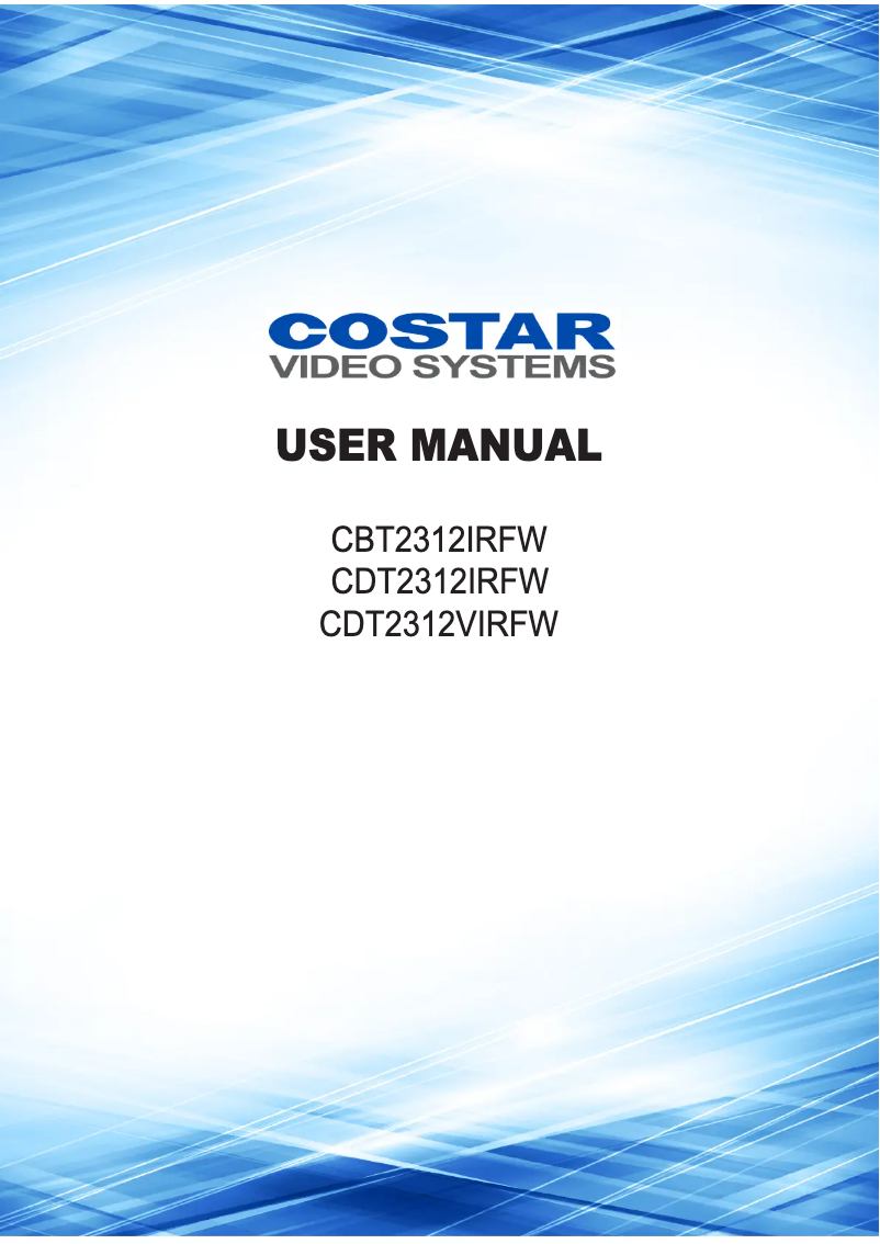 Image de la première page du manuel de l'appareil CBT2312IRFW