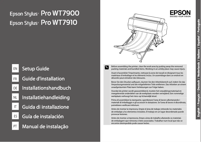 Page n°1 - Manuel utilisateur Epson Stylus Pro WT7910