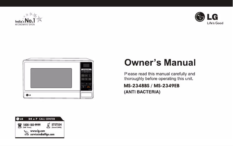 Page n°1 - Manuel utilisateur LG MS2348B