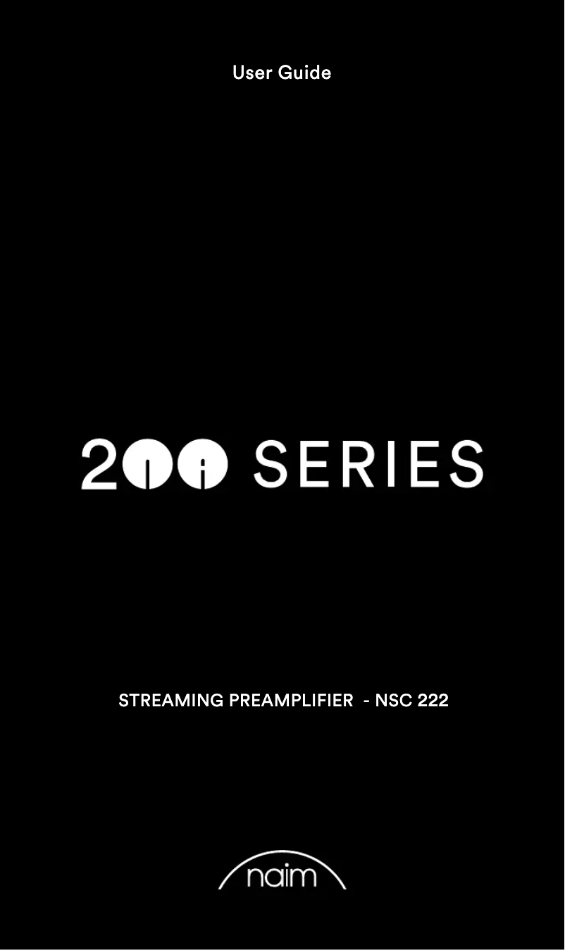 Page 1 de la notice Manuel utilisateur Naim NSC 222
