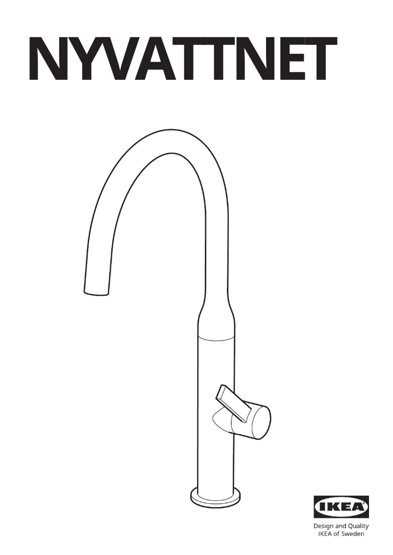 Page 1 de la notice Manuel utilisateur Ikea NYVATTNET 604.896.34