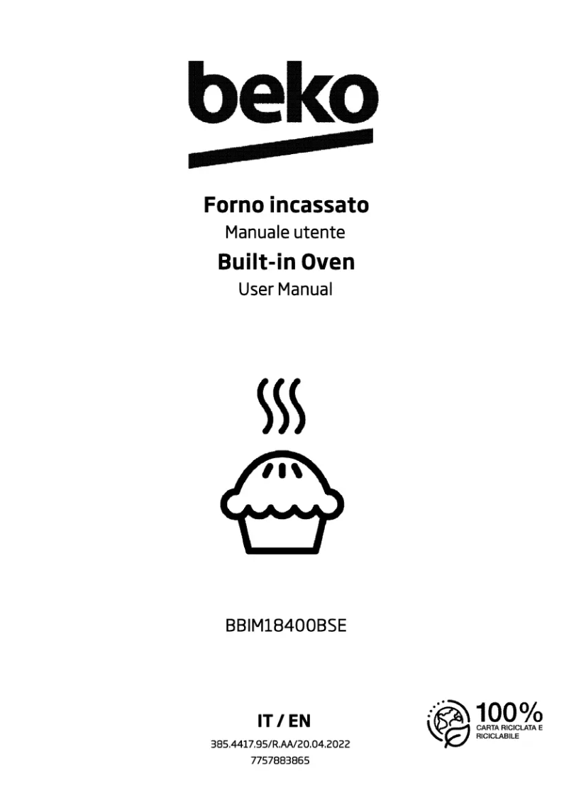 Image de la première page du manuel de l'appareil BBIM18400BSE