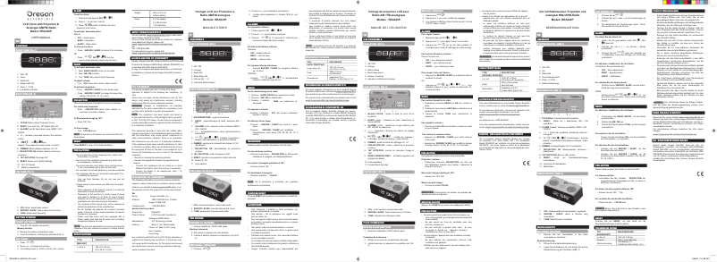Page n°1 - Manuel utilisateur Oregon Scientific RRA 320PK