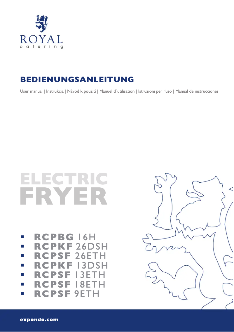 Page n°1 - Manuel utilisateur Royal Catering RCPKF 13DSH