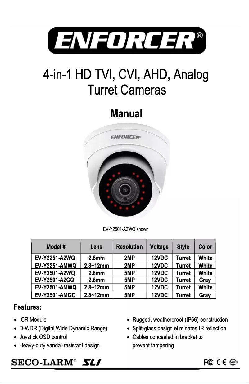 Page n°1 - Manuel utilisateur Enforcer EV-Y2501-A2WQ