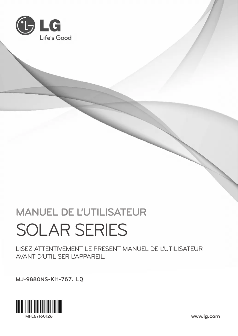 Page 1 de la notice Manuel utilisateur LG MJ-9880NS