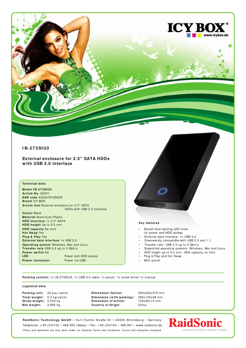 Image de la première page du manuel de l'appareil IB-273StU3