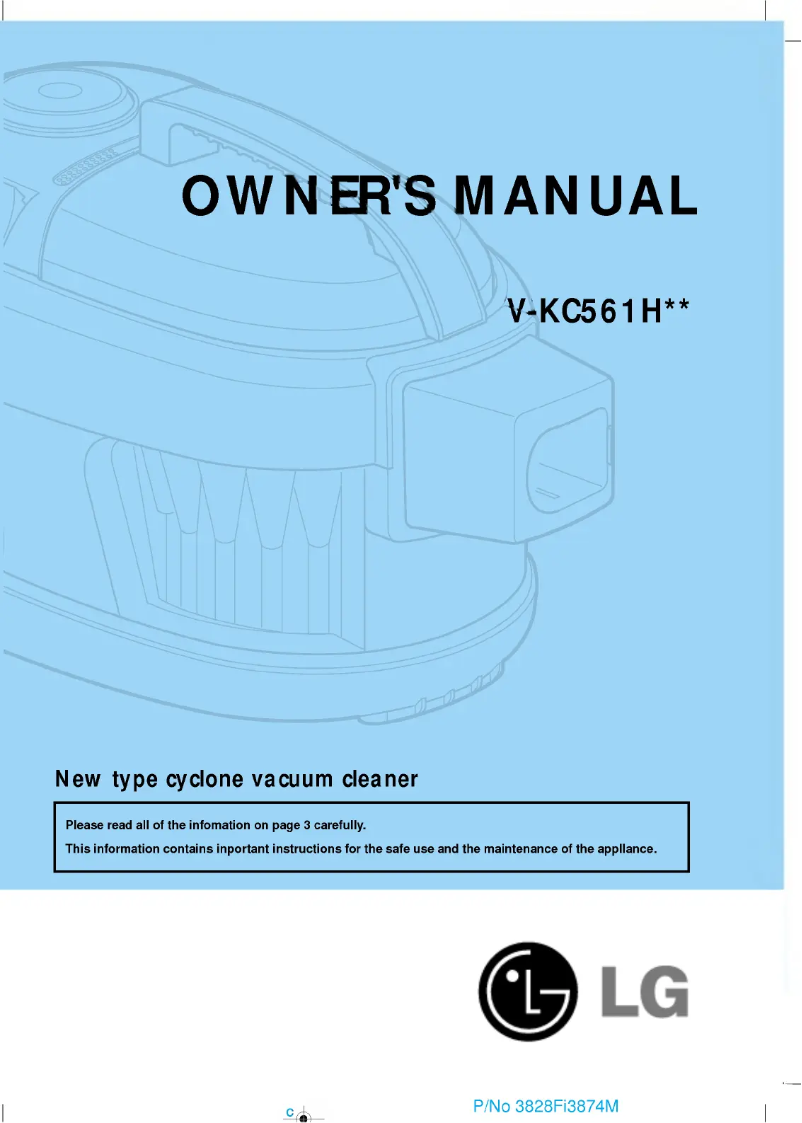 Page n°1 - Manuel utilisateur LG V-KC561HEU