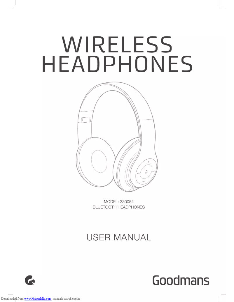 Page 1 de la notice Manuel utilisateur Goodmans 330054