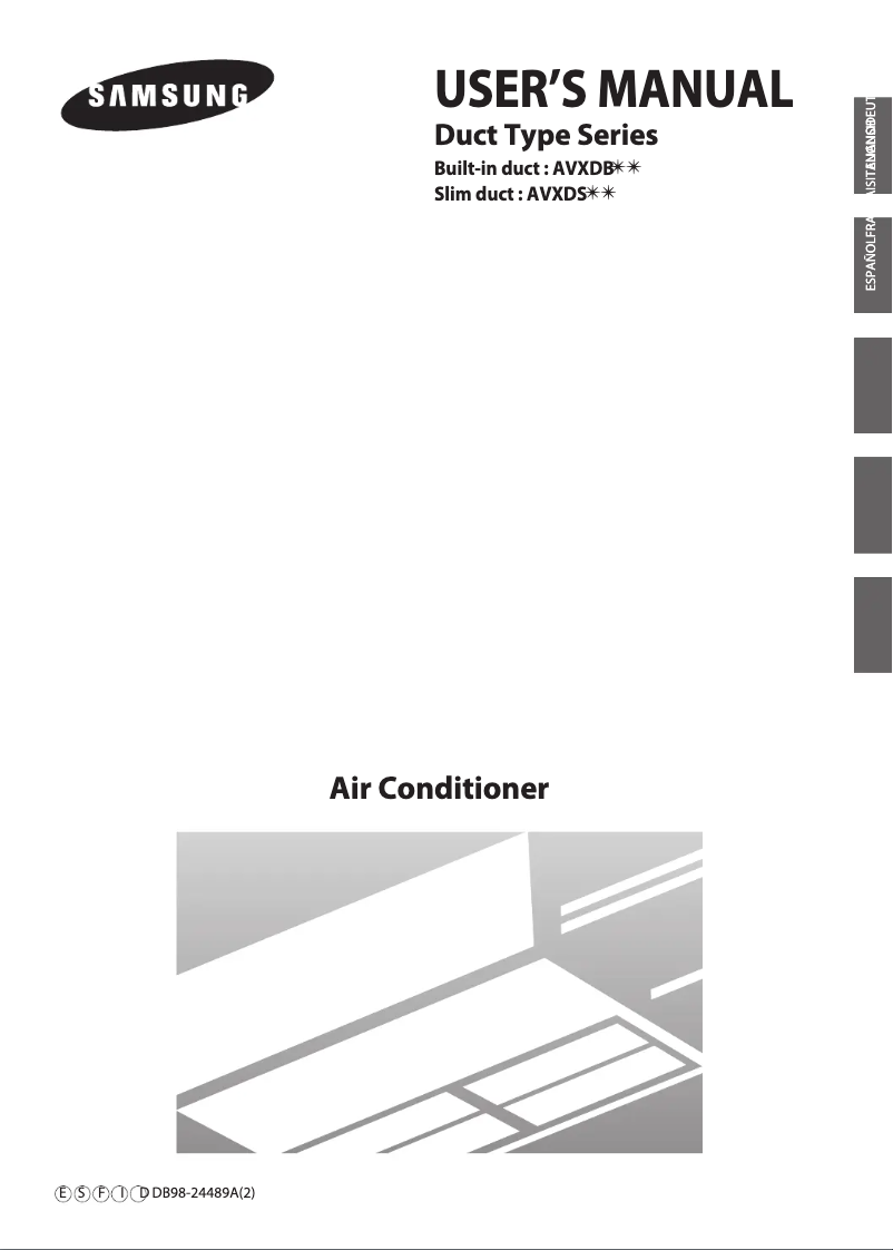 Page 1 de la notice Manuel utilisateur Samsung AVXDSH112EA