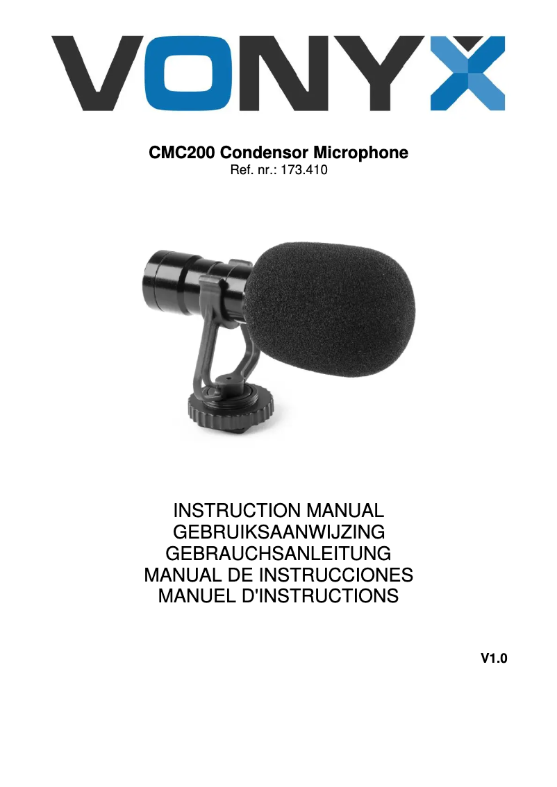 Página 1 del manual Manual de usuario Vonyx CMC200