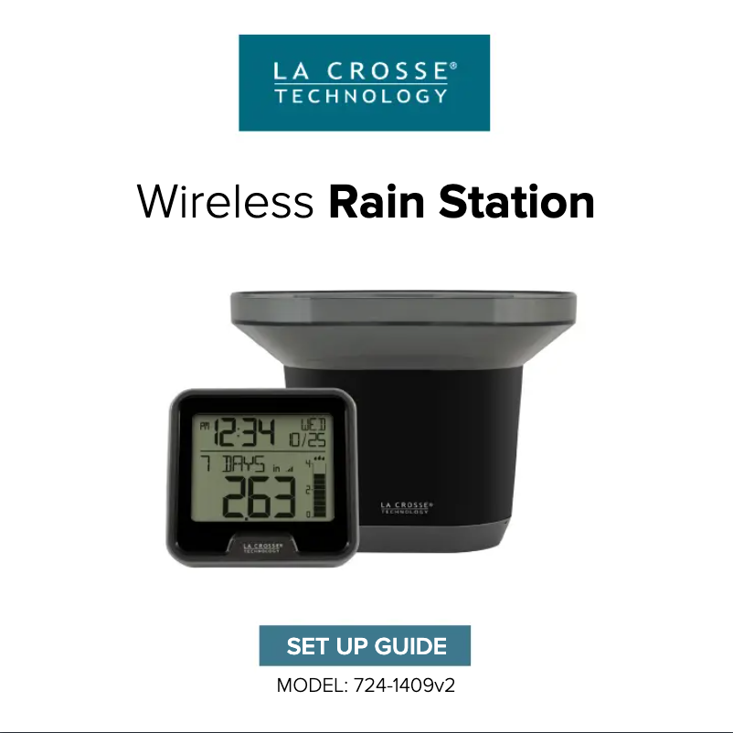 Page n°1 - Manuel utilisateur La Crosse Technology 724-1409V2