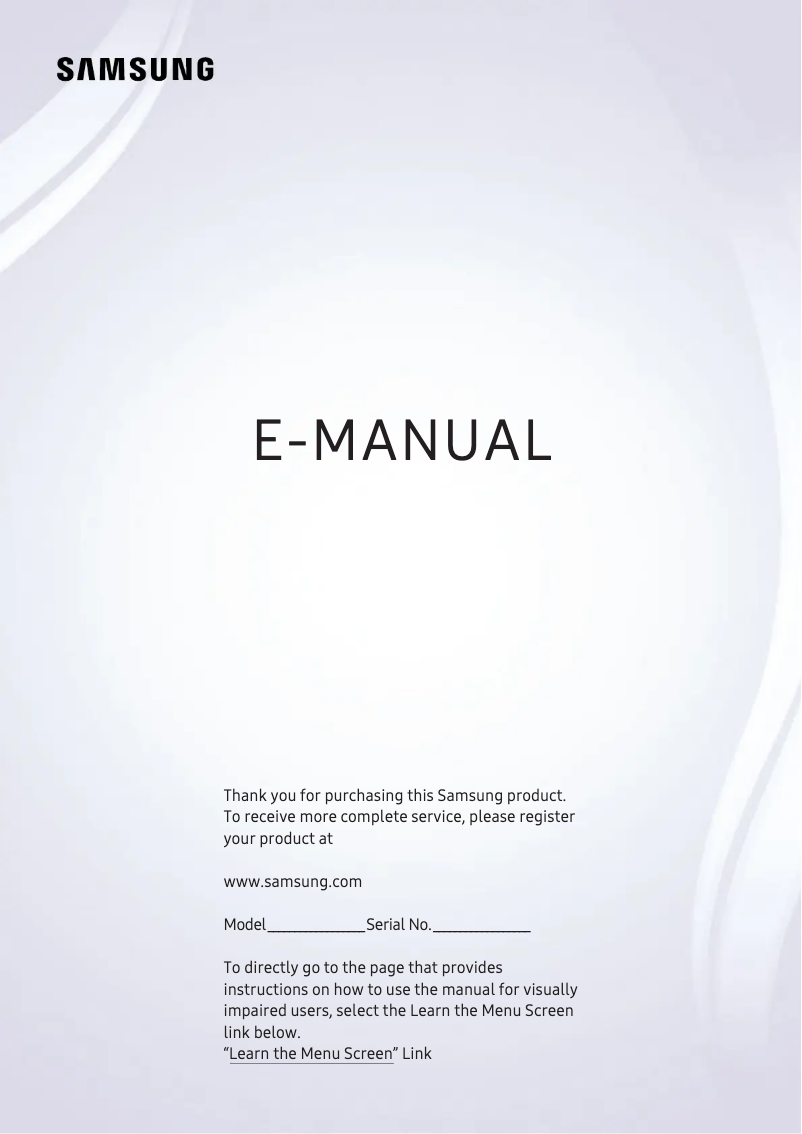 Image de la première page du manuel de l'appareil QN43LS05RAF