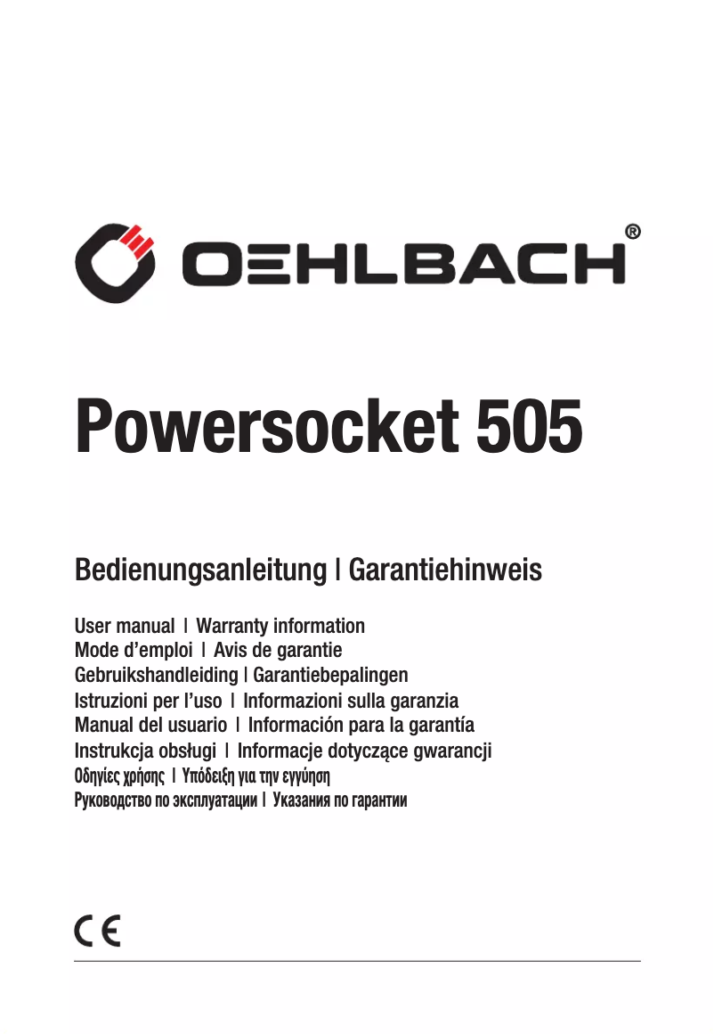 Page 1 de la notice Manuel utilisateur Oehlbach Powersocket 505