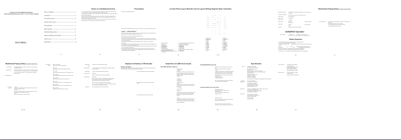 Page n°1 - Manuel utilisateur Xomax XM-DTSB913