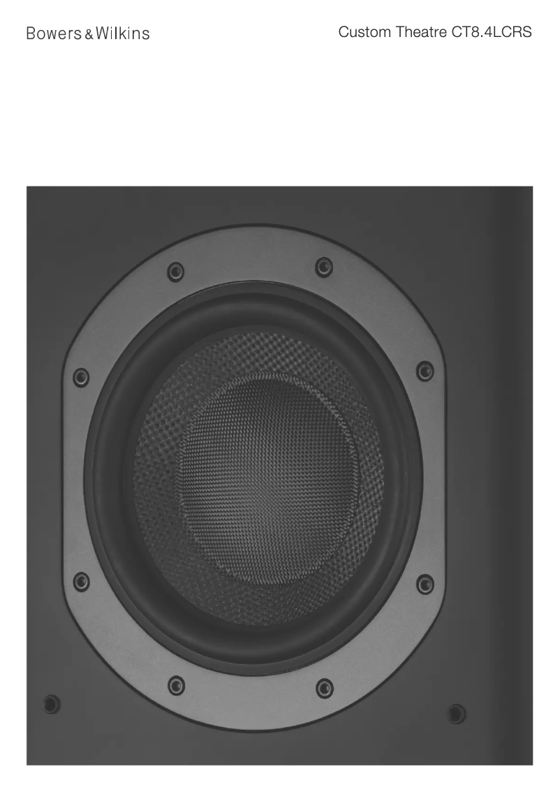 Page 1 de la notice Fiche technique Bowers & Wilkins CT8.4 LCRS