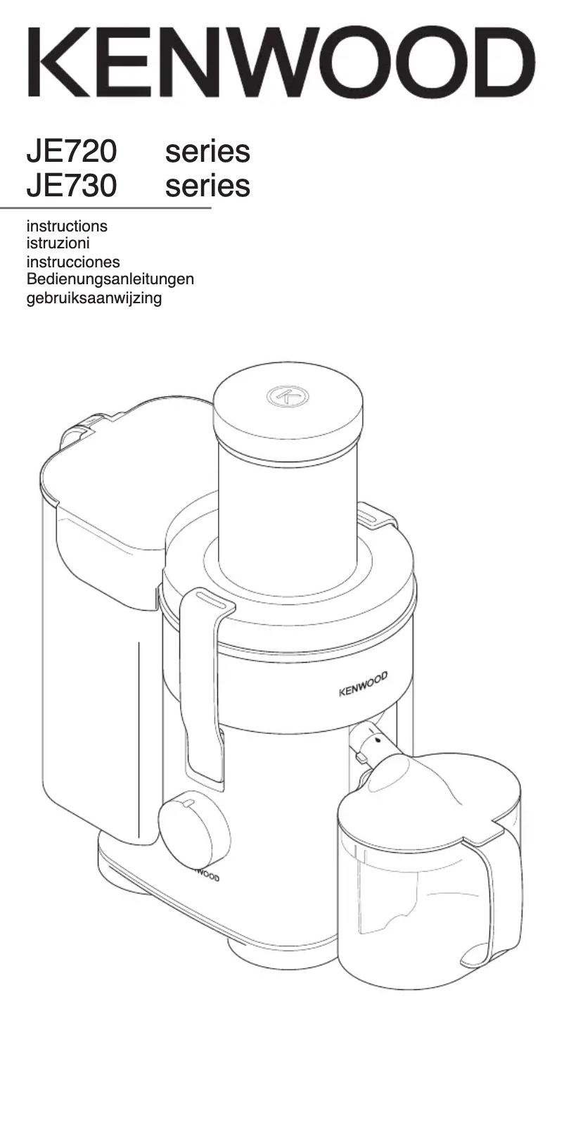 Page n°1 - Manuel utilisateur Kenwood JE730