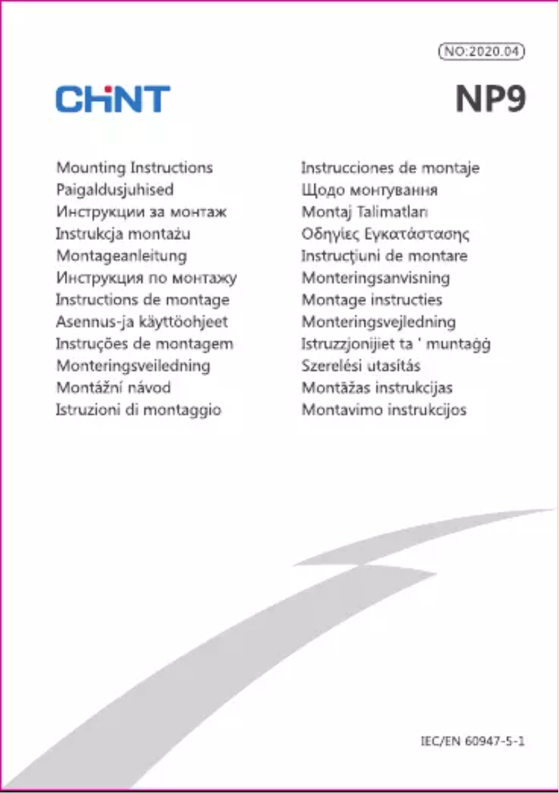 Image de la première page du manuel de l'appareil NP9