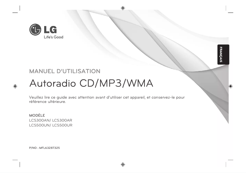 Page n°1 - Manuel utilisateur LG LCS300AR