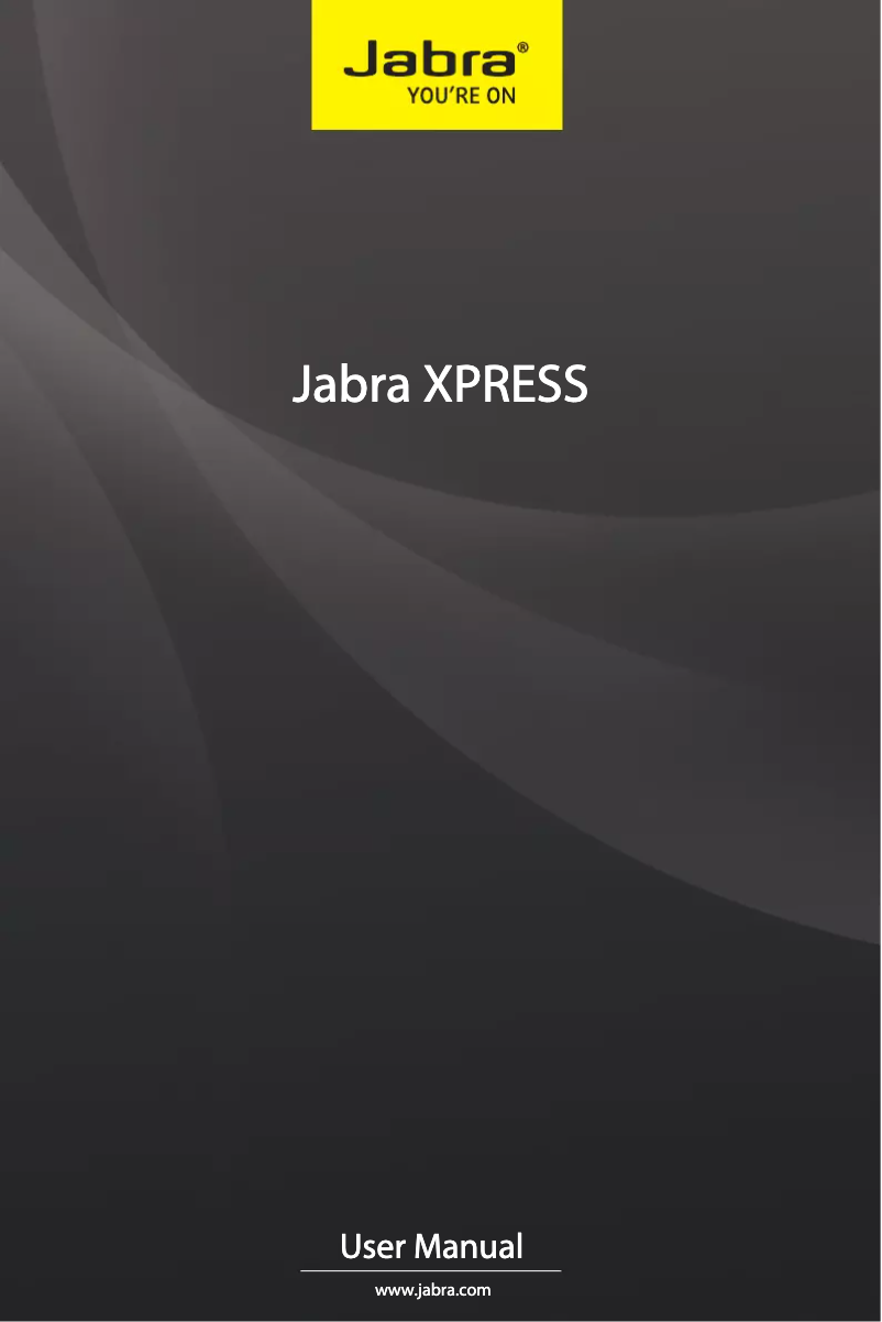 Page n°1 - Manuel utilisateur Jabra Xpress