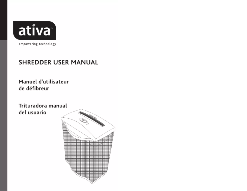Page n°1 - Manuel utilisateur Ativa DQ81M
