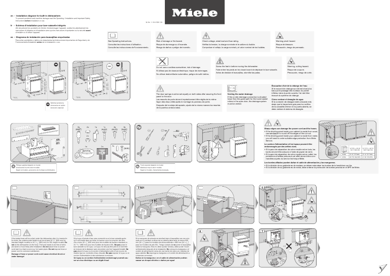Page n°1 - Instructions / montage Miele G 7516 SCi AutoDos