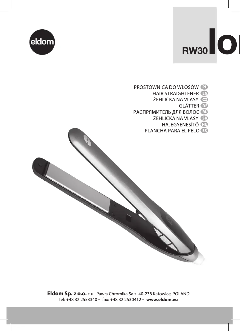 Page 1 de la notice Manuel utilisateur Eldom LORA RW30