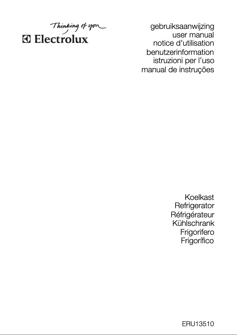 Page 1 de la notice Manuel utilisateur Electrolux ERU13510