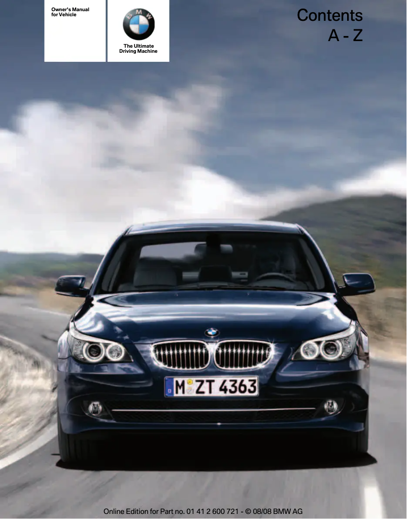Imagen de la primera página del manual del dispositivo 528i Xdrive (2009)