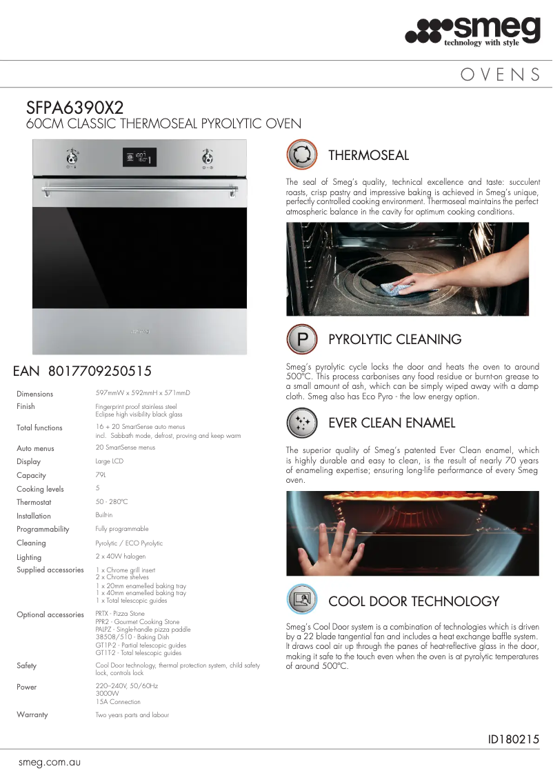 Page n°1 - Fiche technique Smeg SFPA6390X2