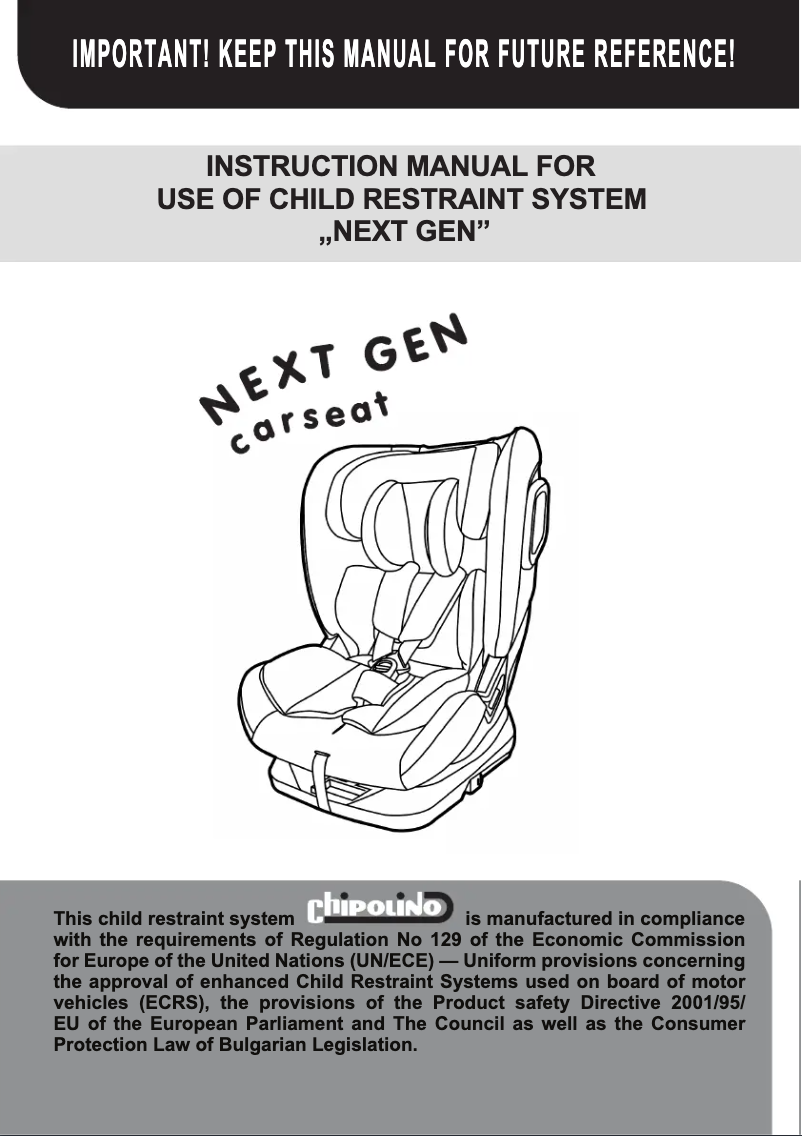 Page 1 de la notice Manuel utilisateur Chipolino Next Gen