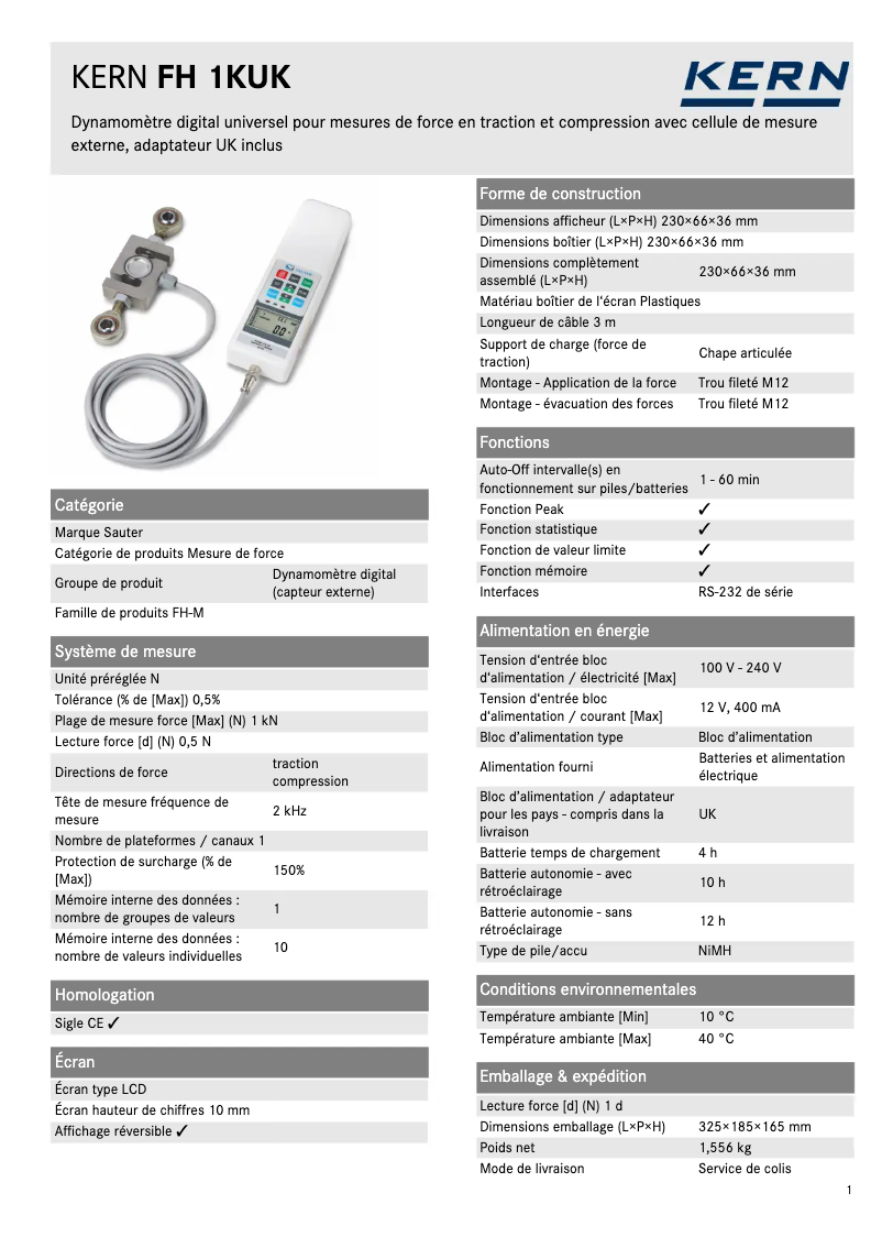 Image de la première page du manuel de l'appareil FH 1KUK