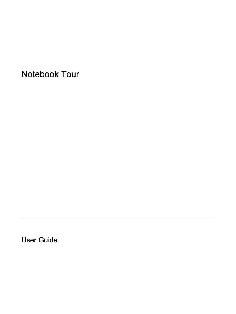 Page 1 de la notice Manuel utilisateur HP Pavilion dv2800