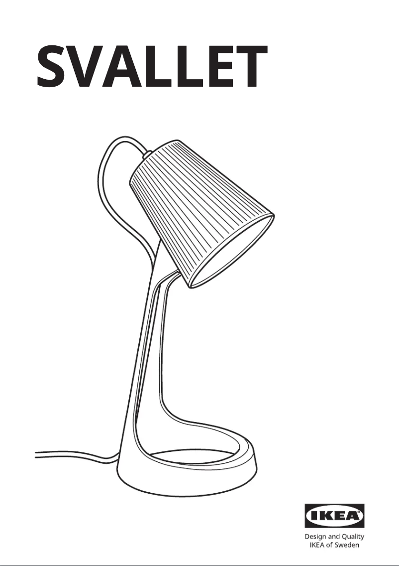 Page 1 de la notice Manuel utilisateur Ikea SVALLET 803.584.96