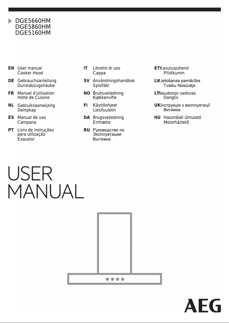 Page 1 de la notice Manuel utilisateur AEG DGE5160HM