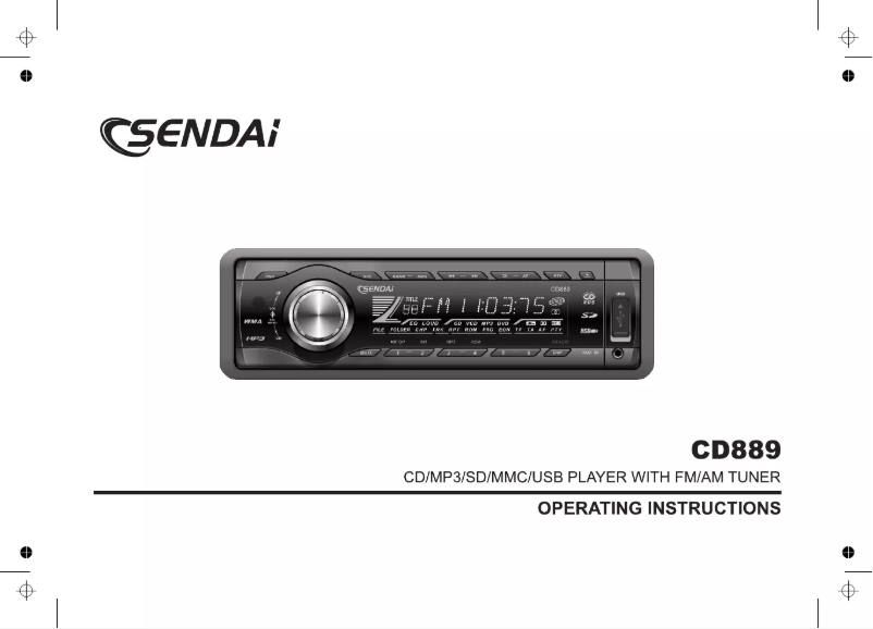 Page n°1 - Manuel utilisateur Sendai CD889