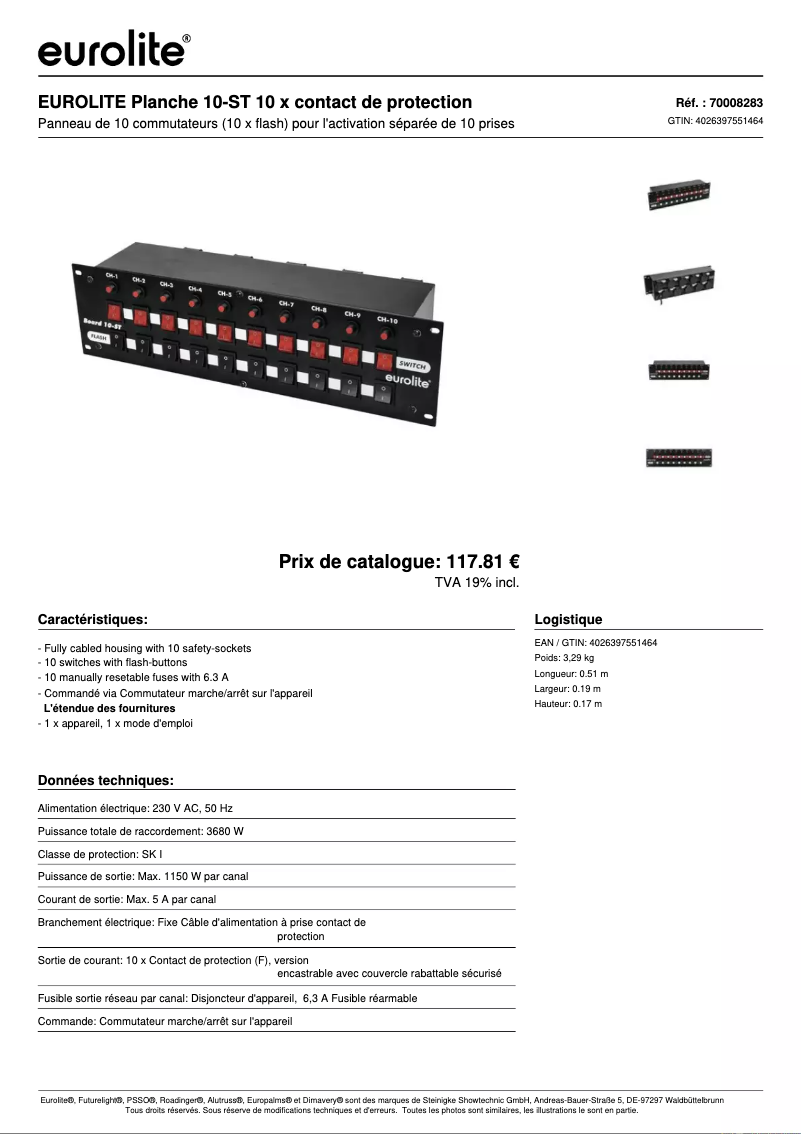 Image de la première page du manuel de l'appareil Board 10-ST