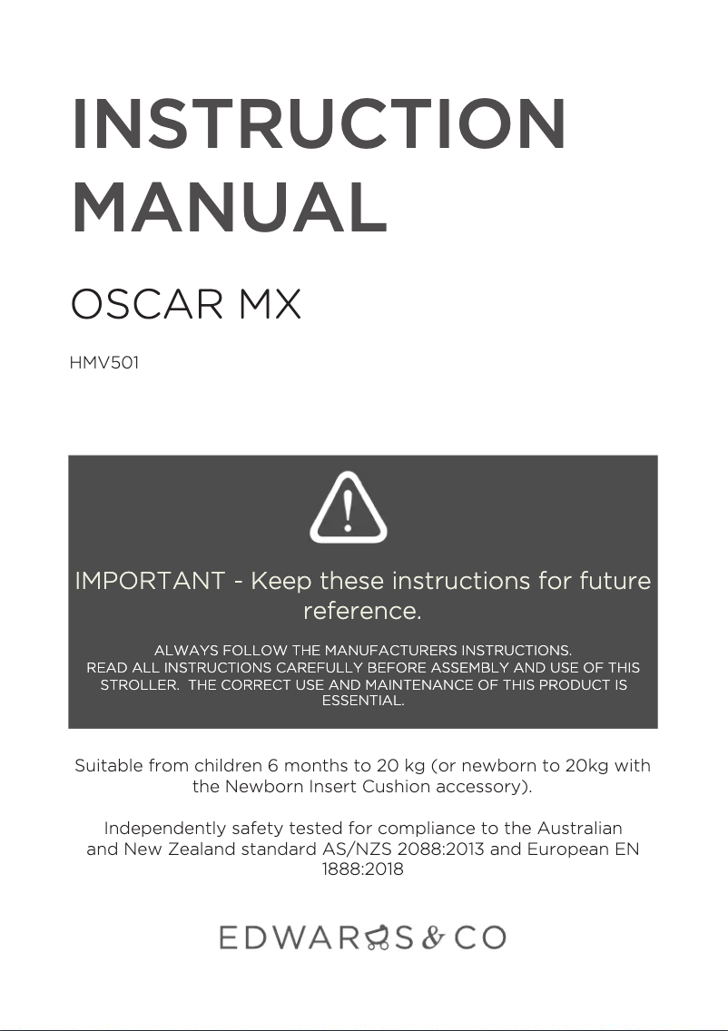 Image de la première page du manuel de l'appareil Oscar Mx