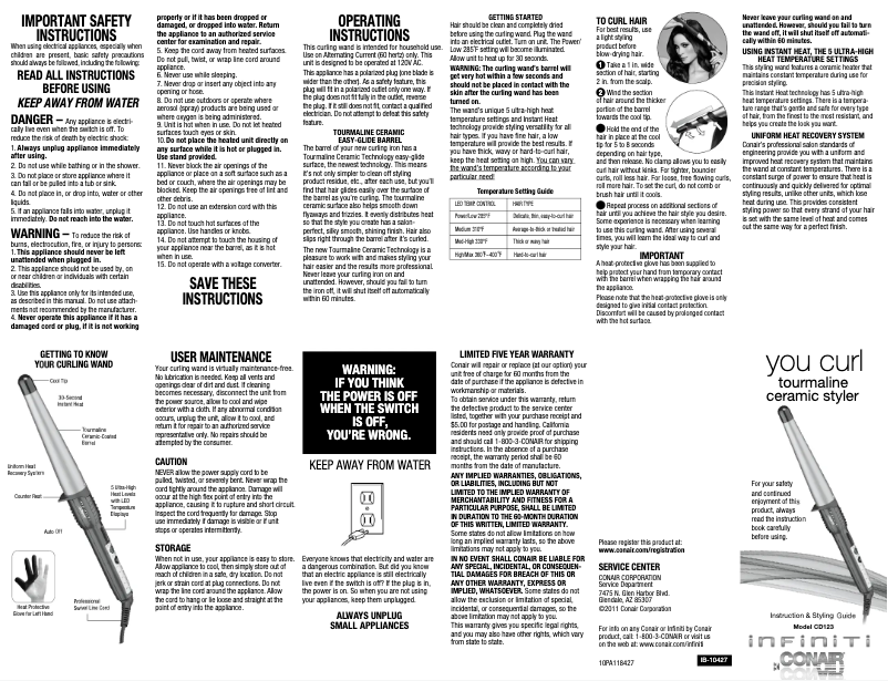 Página 1 del manual Manual de usuario Conair CD123