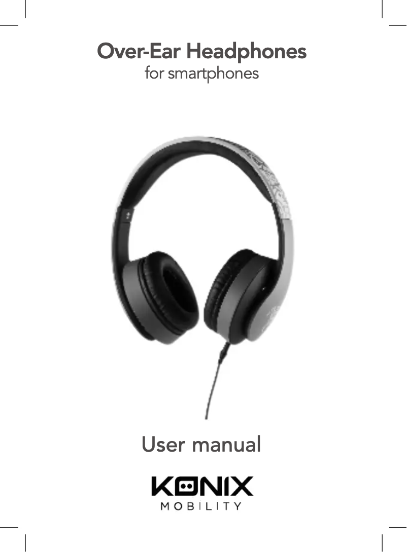 Page 1 de la notice Manuel utilisateur Konix Over-Ear Headphones