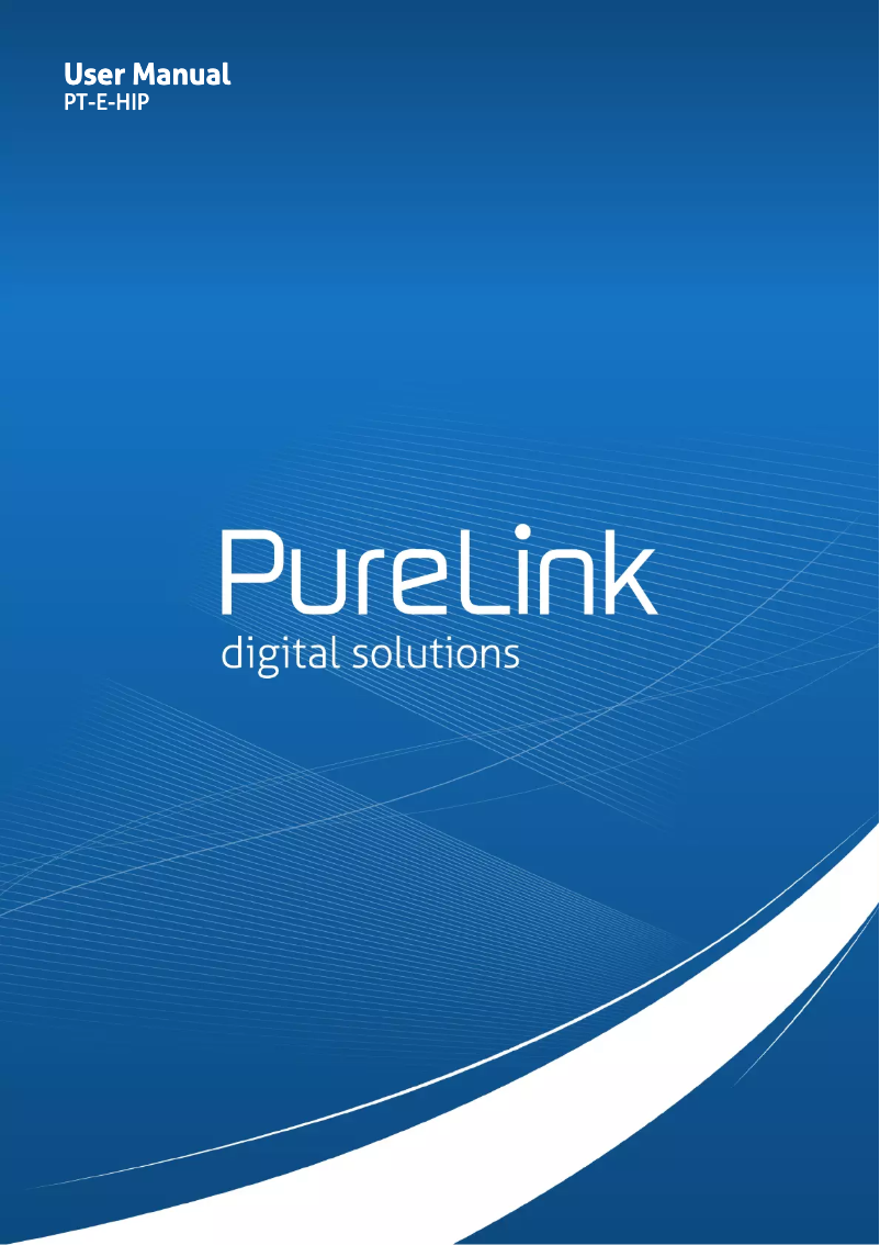 Page 1 de la notice Manuel utilisateur PureLink PT-E-HIP-RX