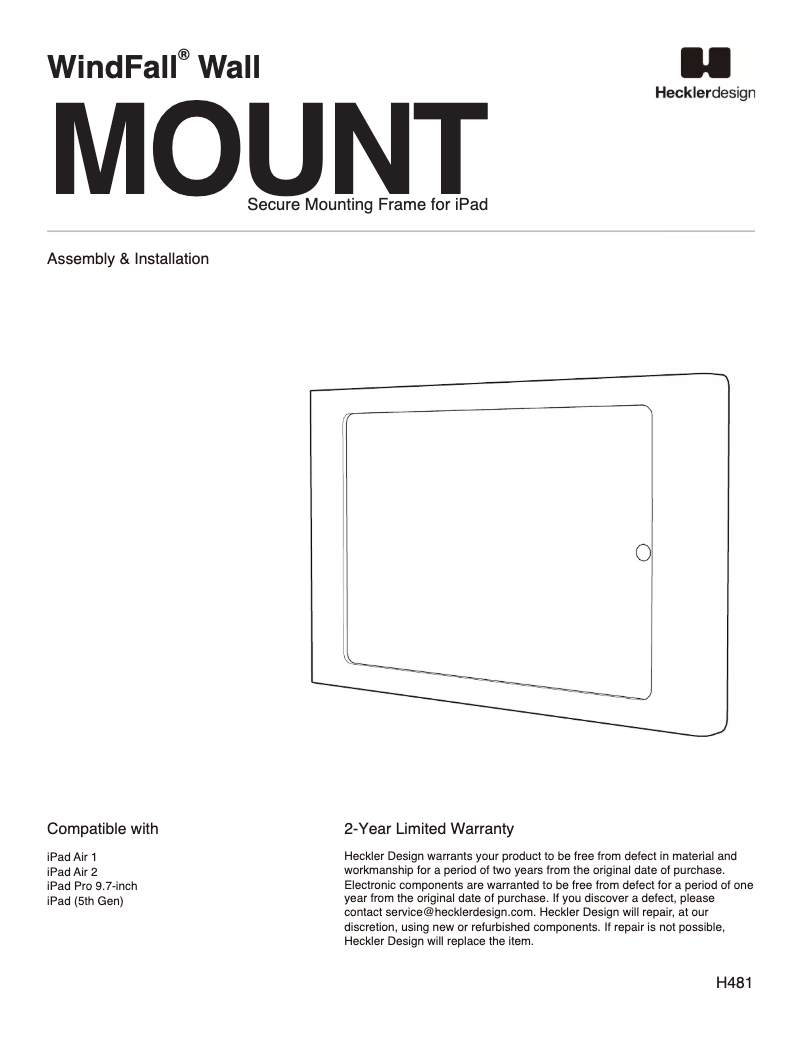 Image de la première page du manuel de l'appareil H481-GW