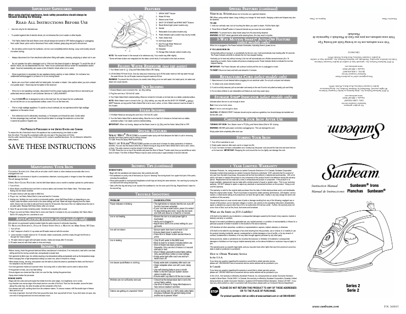Page 1 de la notice Manuel utilisateur Sunbeam Simple Press GCSBBV-212