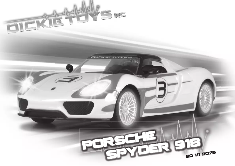 Image de la première page du manuel de l'appareil Porsche Spyder