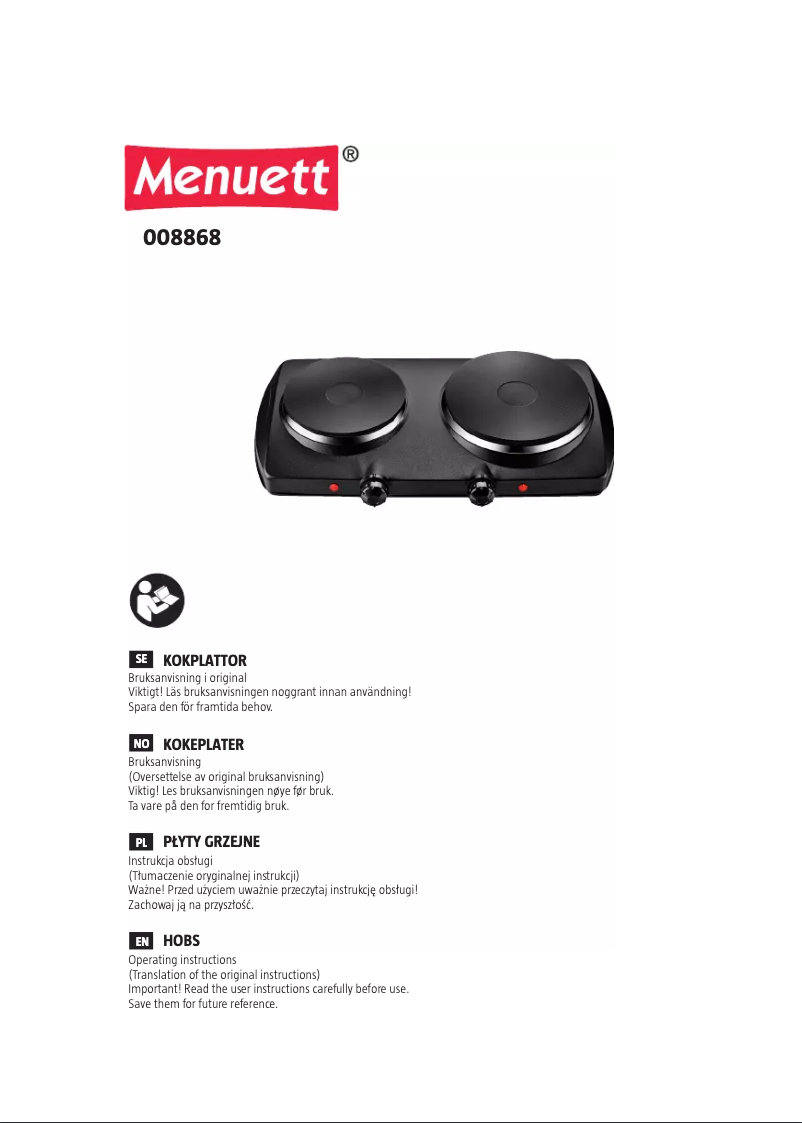 Página 1 del manual Manual de usuario Menuett 008868