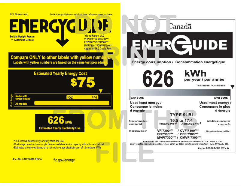 First page image of the manual for VFI7300WLSS