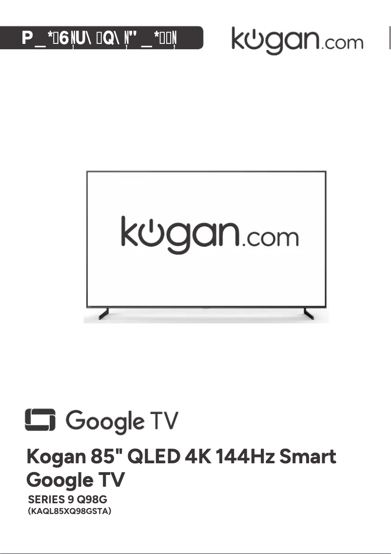 Page 1 de la notice Manuel utilisateur Kogan KAQL85XQ98GSTA